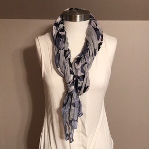 Navy, light pink and purple scarf